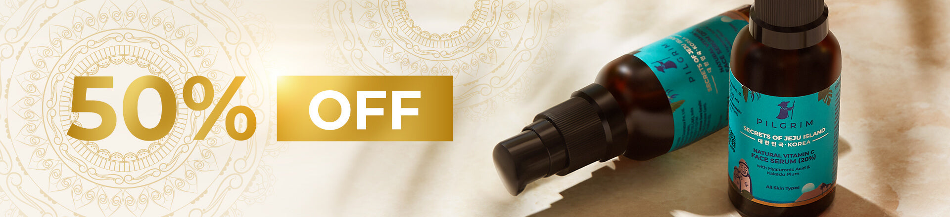 50% OFF Products - Pilgrim India
